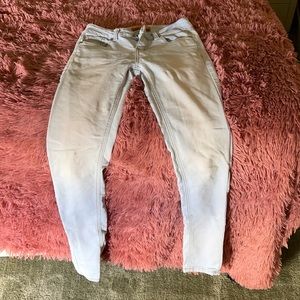 Light wash blue jeans